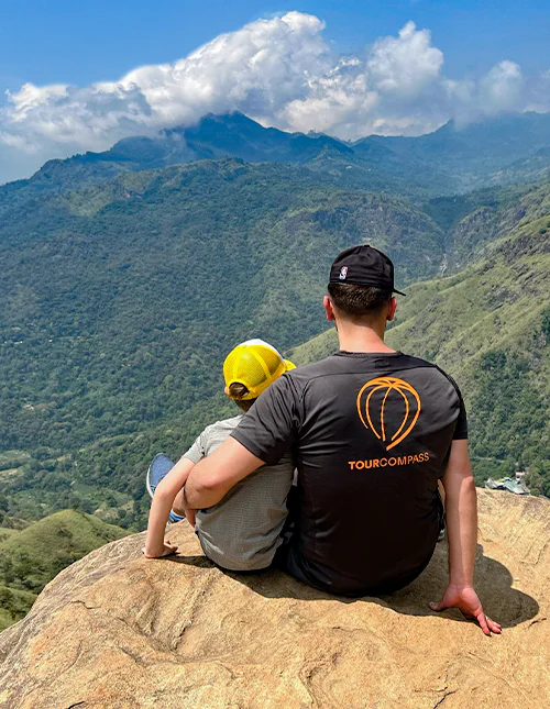Den Ausblick vom Little Adam’s Peak genießen.