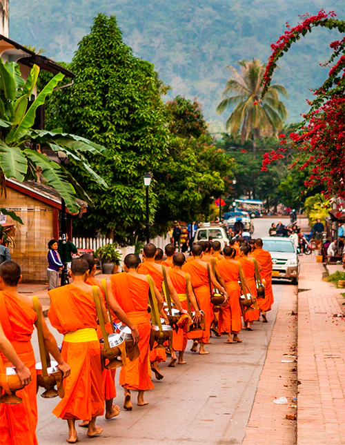 Mönche in Luang Prabang