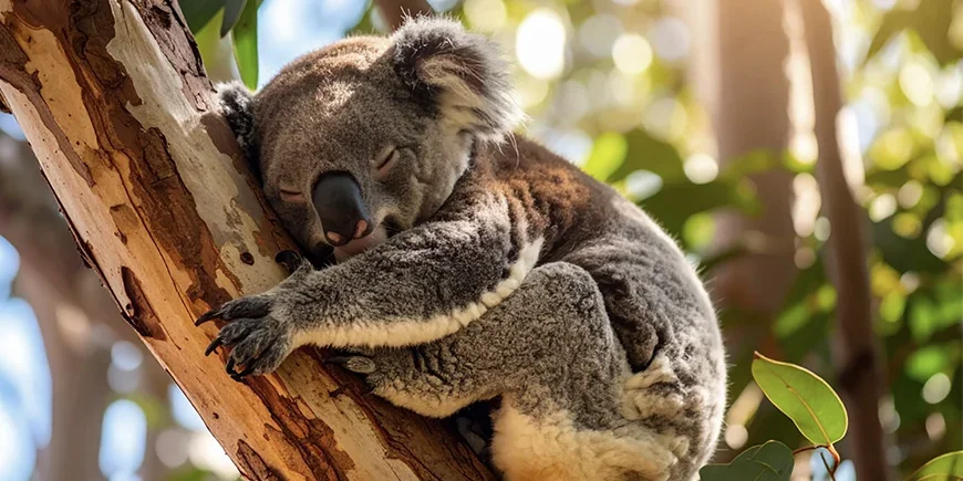 Schlafender Koala im Baum