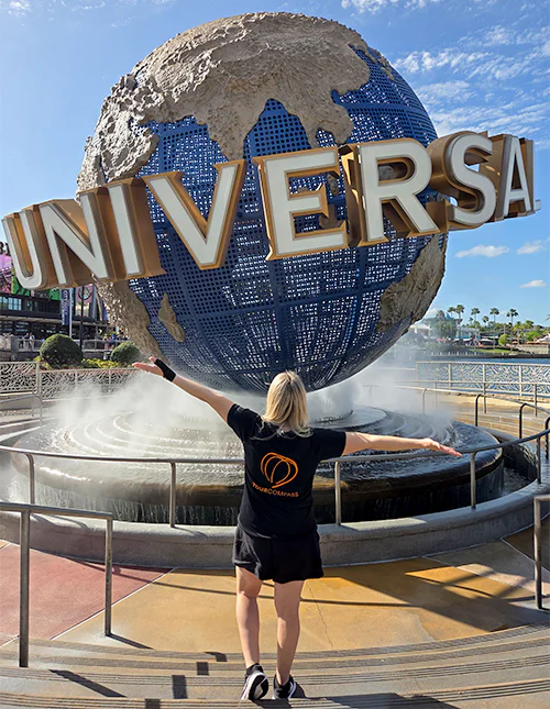 TourCompass vor den Universal Studios Florida