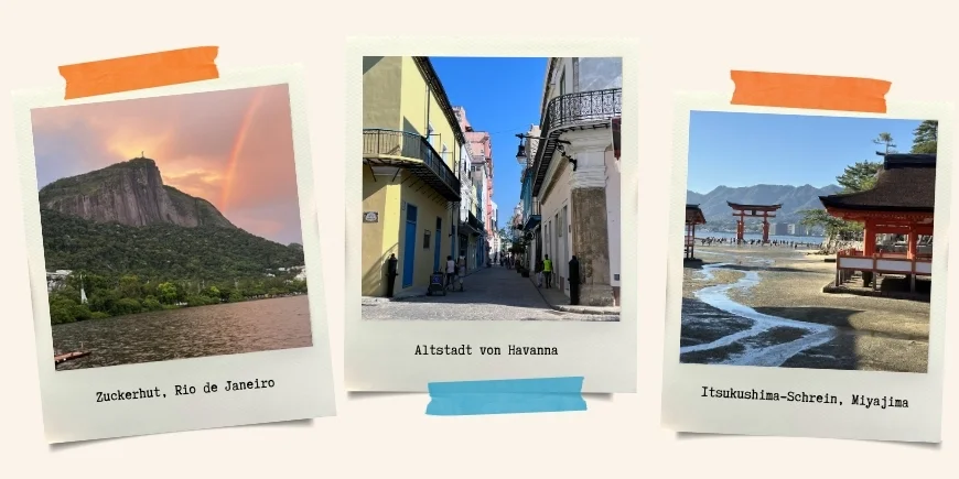 Die Lieblingsorte von drei Frauen: Rio de Janeiro, Havanna, Miyajima Island