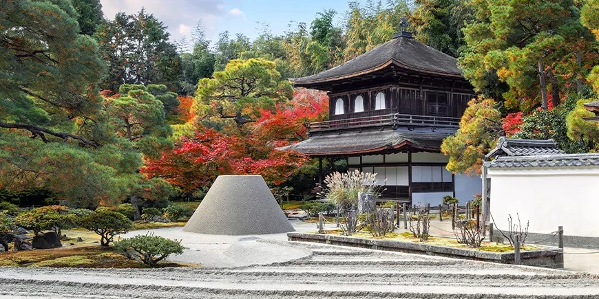 Der Silberne Pavillon, Ginkaku-ji, in Kioto