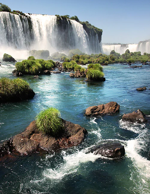 Iguazú-Wasserfälle von der brasilianischen Seite
