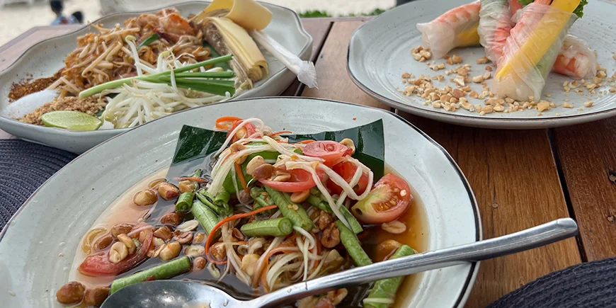 3 wunderschöne thailändische Gerichte