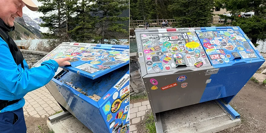 bärensichere Mülleimer in den Rocky Mountains in Kanada
