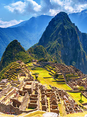 Wunderschöner Blick auf Machu Picchu in Peru
