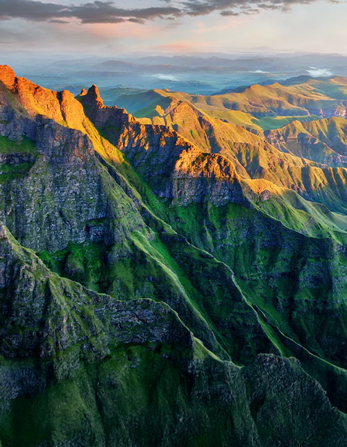 Die Drakensberge in Südafrika.
