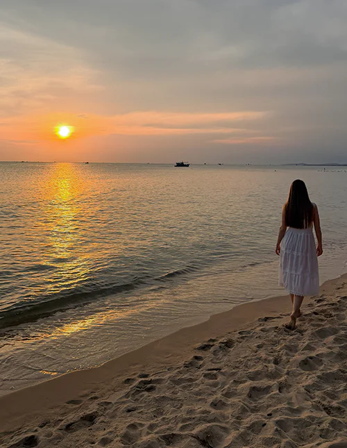 Sonnenuntergang am Strand von Phu Quoc, Vietnam