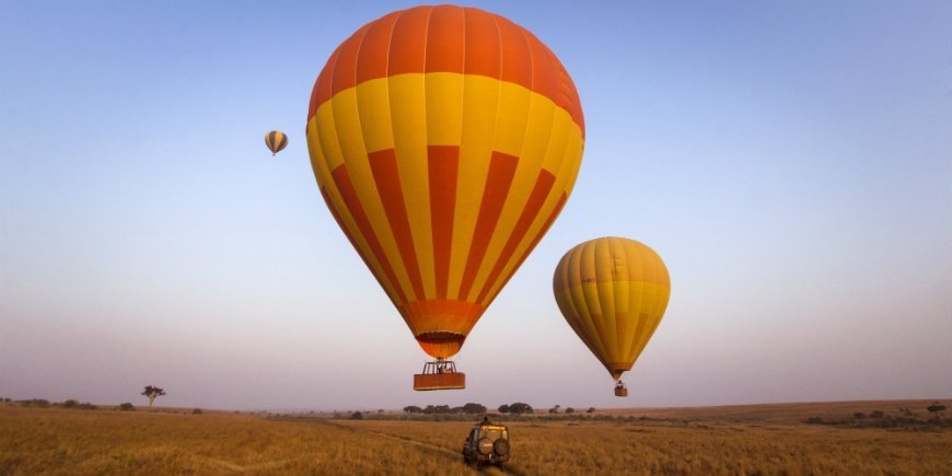 Ballonsafari in der Savanne