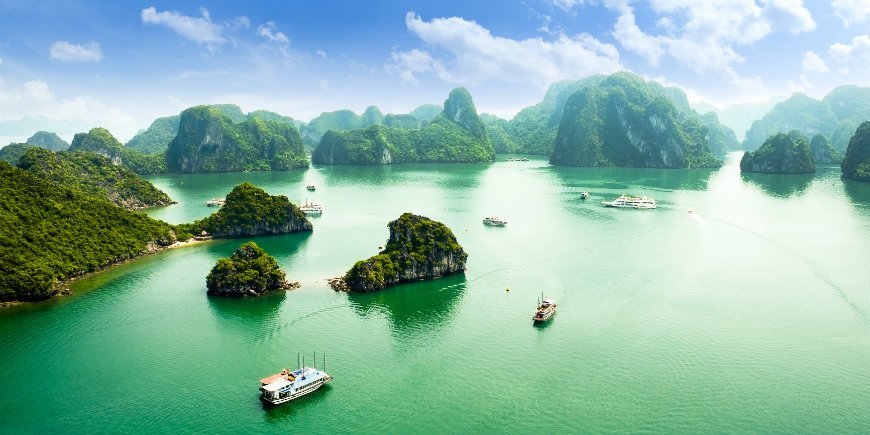 Die Halong bucht, vietnam