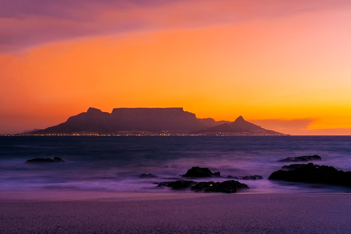 Wunderschöner Sonnenuntergang über Cape Town