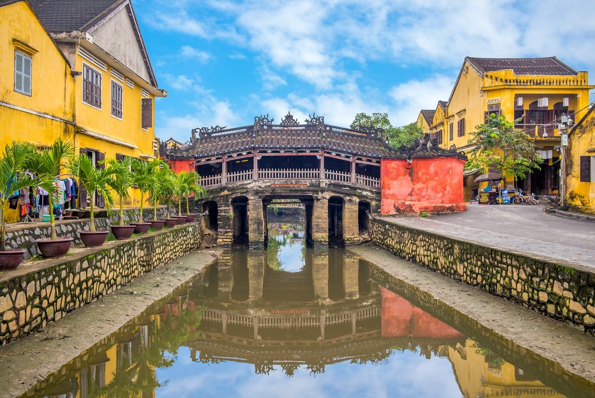 Die japanische Brücke von Hội An aus dem 18. Jahrhundert