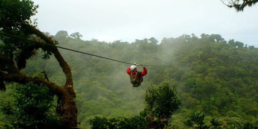 Ziplining in Monteverde in Costa Rica