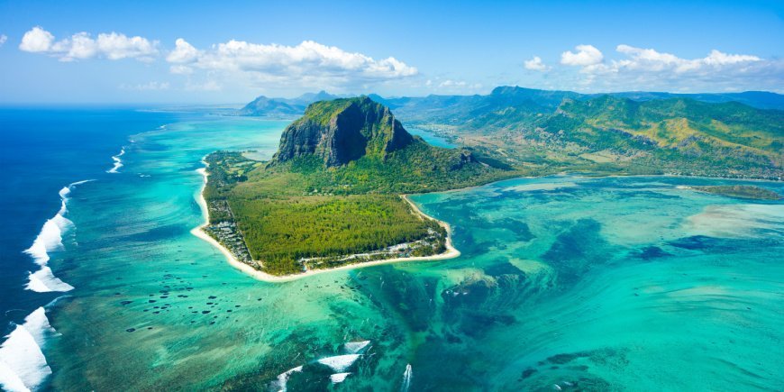 Luftaufnahme von Mauritius