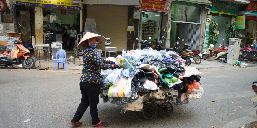 Fahrradhändler in Hanoi