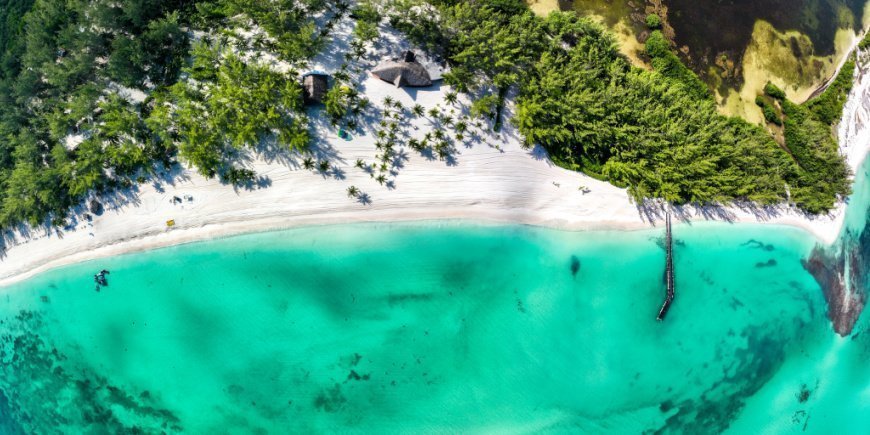 Die Isla Cozumel in Mexiko von oben