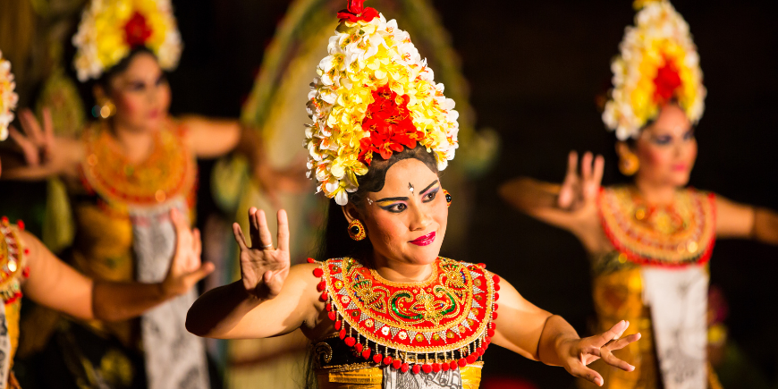 Traditioneller Legong-Tanz in Ubud, Bali