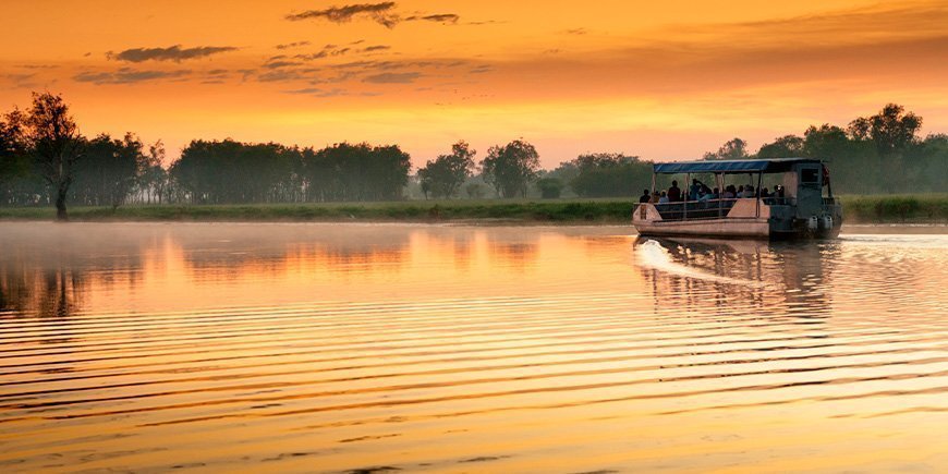 Bootsfahrt auf den Yellow Waters im Kakadu-Nationalpark, Australien