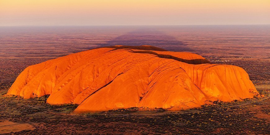 Uluru von oben gesehen