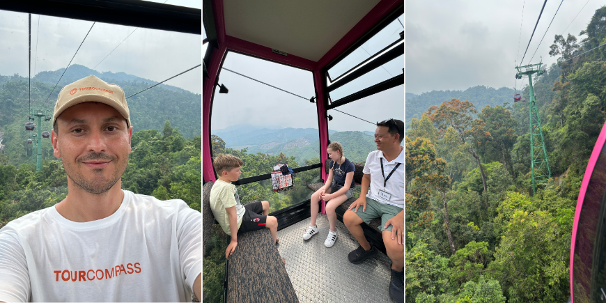 Seilbahn über den Wald