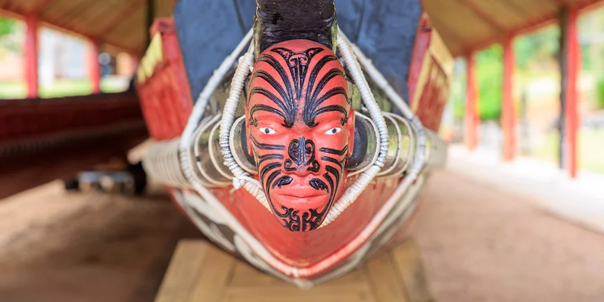 Kriegskanu in Waitangi, Neuseeland