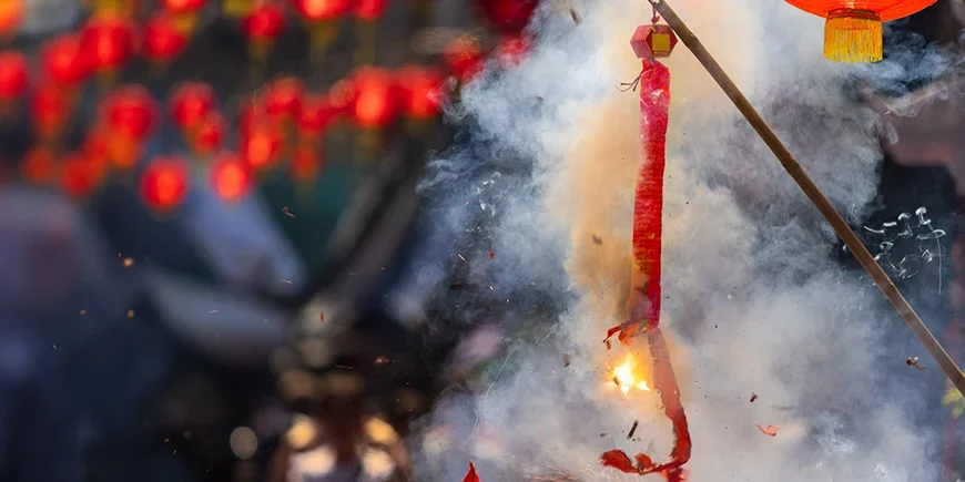 Feuerwerk zum Chinesischen Neujahr