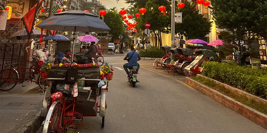 Schöne Straße in George Town in Malaysia