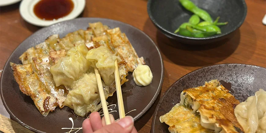 Gyoza aus einem Restaurant in Kioto