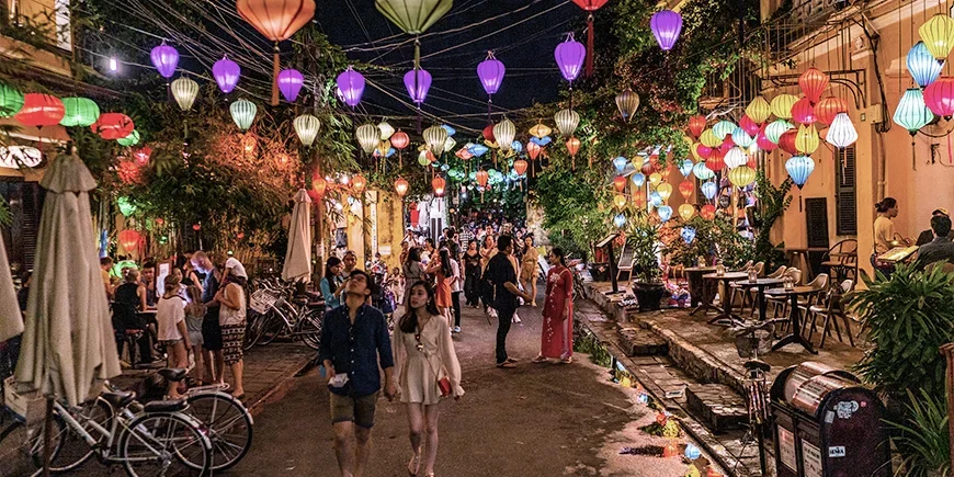 Abendstimmung im atmosphärischen Hoi An