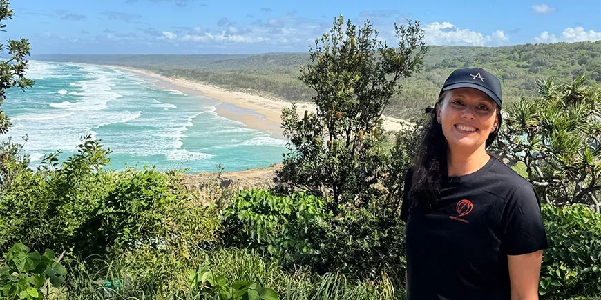 Christina auf Straddie – der zweitgrößten Sandinsel der Welt