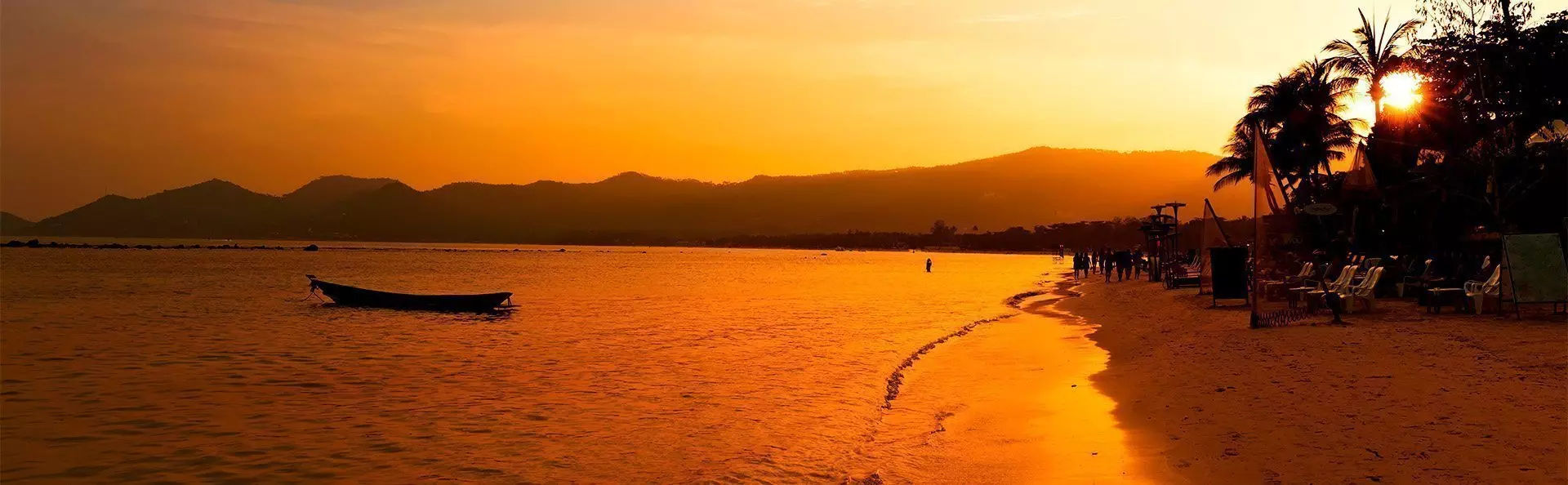 Sonnenuntergang am Chaweng Beach auf Koh Samui