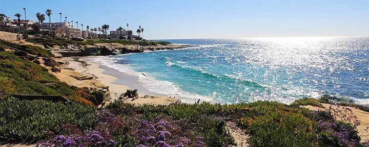Sonnenschein über dem Strand von San Diego